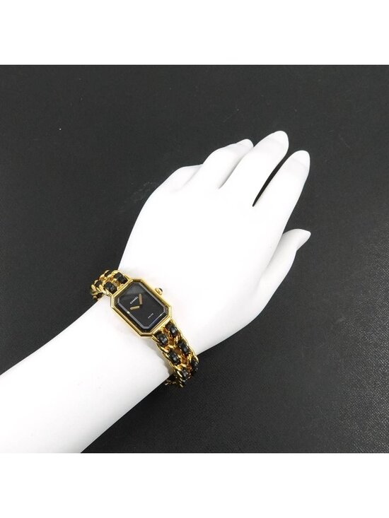 Chanel Premiere Vintage Watch Black Gold main image 6